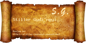 Stiller Gyöngyi névjegykártya