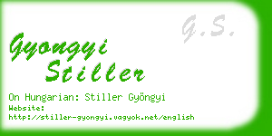 gyongyi stiller business card