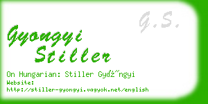 gyongyi stiller business card